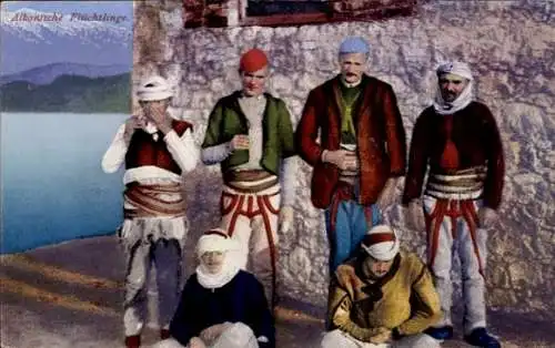Ak Albanien, Albanische Flüchtlinge