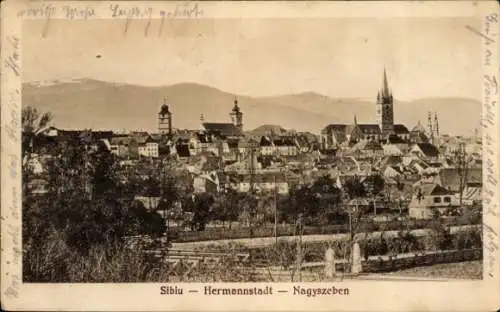 Ak Sibiu Nagyszeben Hermannstadt Rumänien, Gesamtansicht