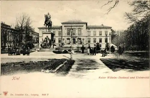 Ak Kiel, Kaiser Wilhelm-Denkmal, Universität