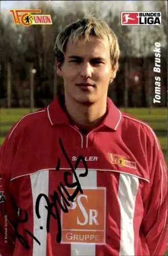Autogrammkarte Tomas Brusko, 1. FC Union, BSR, Autogramm
