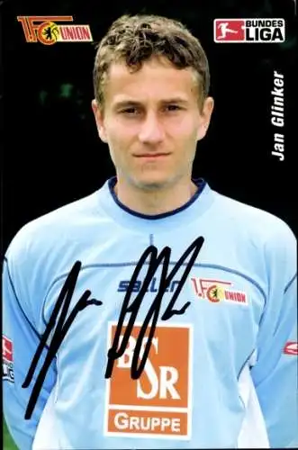 Autogrammkarte Jan Glinker, 1. FC Union, BSR, saller, Autogramm