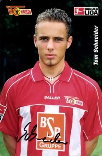 Autogrammkarte Tom Schneider, 1. FC Union, BSR, saller, Autogramm