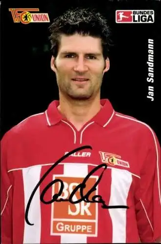 Autogrammkarte Jan Sandmann, 1. FC Union, BSR, saller, Autogramm