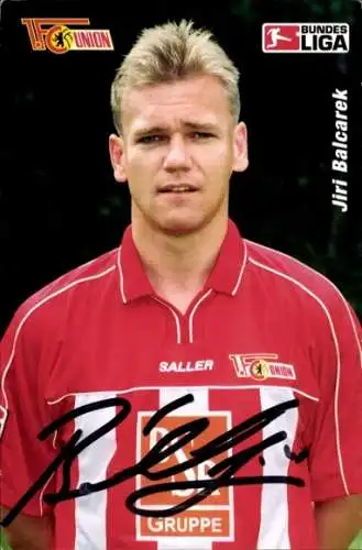 Autogrammkarte Jiri Balcarek, 1. FC Union, BSR, Saller, Autogramm