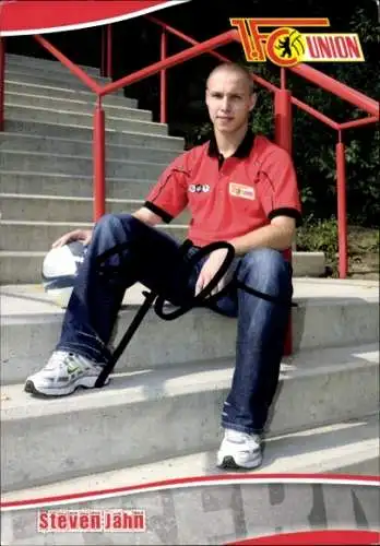 Autogrammkarte Steven Jahn, 1. FC Union, Autogramm