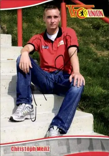 Autogrammkarte Christoph Menz, 1. FC Union, Autogramm