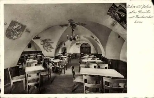 Ak Fürstenwalde an der Spree, s Gaststätte, Gewölbe, 600 Jahre alt, Handwerkerkrone, Restaurant R