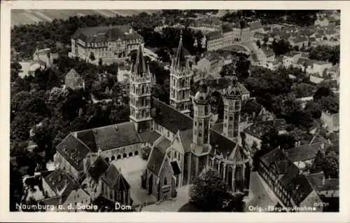 Ak Naumburg an der Saale, Naumburg Dom, Orig. Fliegeraufnahme,  Architektur, Luftaufnahme