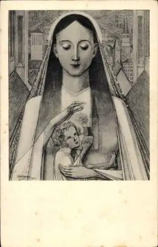 Künstler Ak Toorop, Jan, Madonna 1922