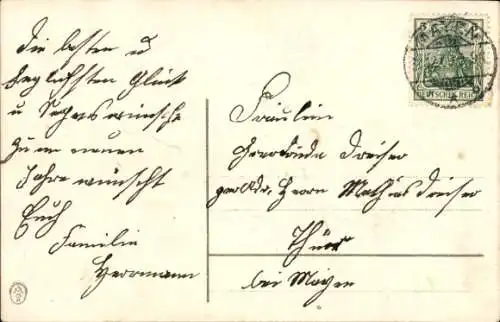 Ak Glückwunsch Neujahr, Blumen