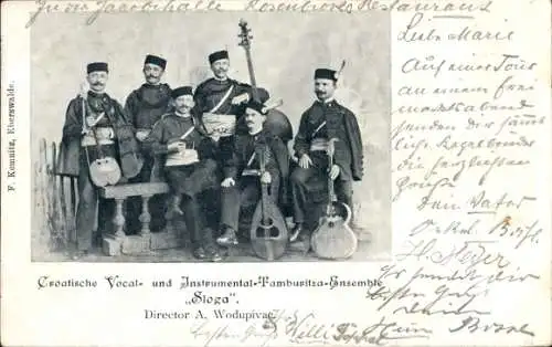 Ak Kroatische Vocal- und Instrumental-Tamburitza-Ensemble Sloga, Gruppenbild