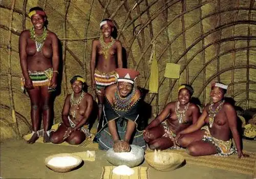 Ak Afrikanische Frauen, Zulu Frauen, Erotik