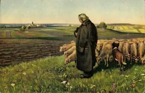 Künstler Ak Molitor, Mathieu, Schäfers Sonntagslied