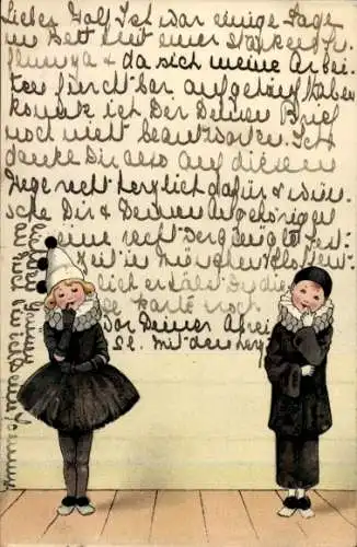 Künstler Ak Kinder in Kostümen, Bühne