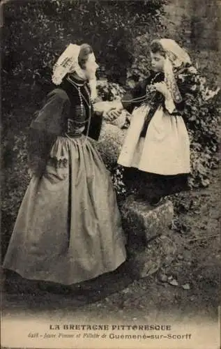 Ak Frau mit kleinem Mädchen in Landestracht