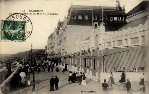 CPA Cabourg Calvados, Promenade de la Mer, Casino