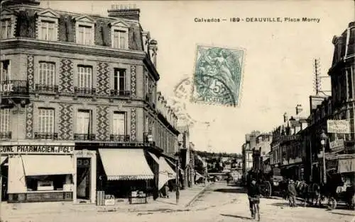 Ak Deauville Calvados, Place Morny