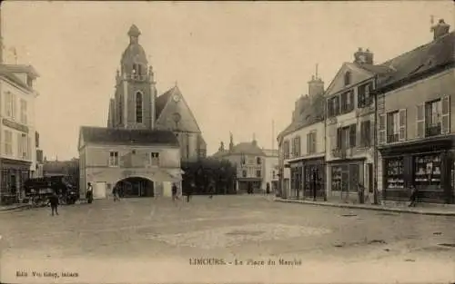 Ak Limours Essonne, Place du Marché