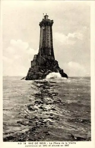 Ak Le Raz de Sein Finistère, Leuchtturm