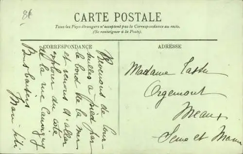 Ak Bernieres sur Mer Calvados, La Rue des Ormes