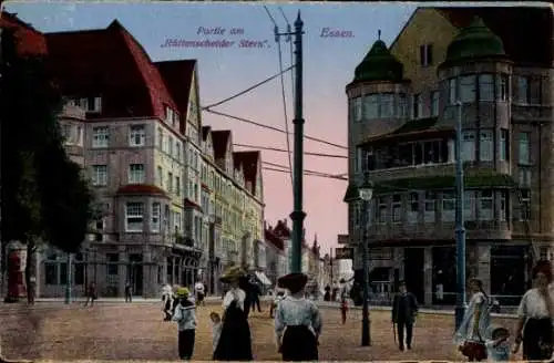 Ak Essen im Ruhrgebiet Nordrhein Westfalen, Partie am Rüttenscheider Stern