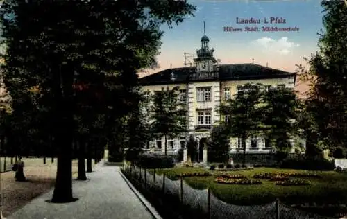 Ak Landau in der Pfalz, Höhere Städt. Mädchenschule