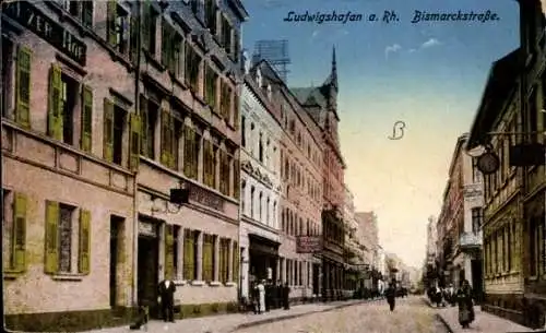 Ak Ludwigshafen am Rhein, Bismarckstraße