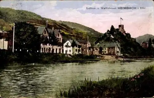Ak Heimbach Eifel b. Düren, Partie am Fluß