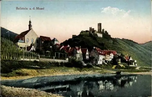 Ak Beilstein an der Mosel, Blick auf den Ort