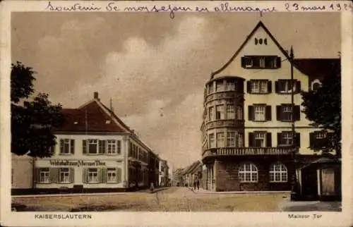 Ak Kaiserslautern in Rheinland Pfalz, Blick zur Wirtschaft zum Mainzer Tor