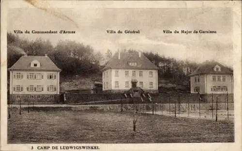 Ak Ludwigswinkel in der Pfalz, Drei Villen, Villa du Commandant, Villa du Général, Villa du Major