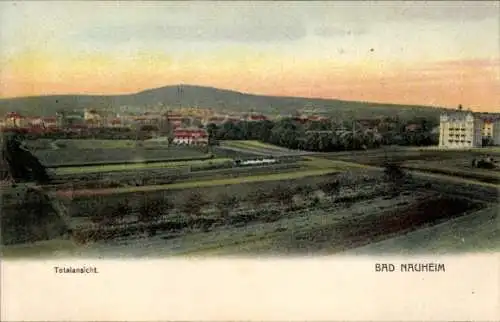 Ak Bad Nauheim in Hessen, Totalansicht, Landschaft, Gebäude, Park, Hügel