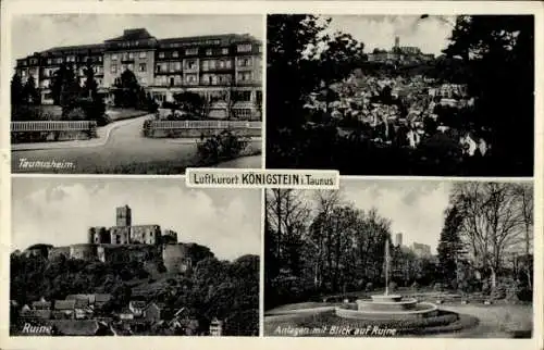 Ak Königstein im Taunus, Taunusheim, Ruine, Anlagen