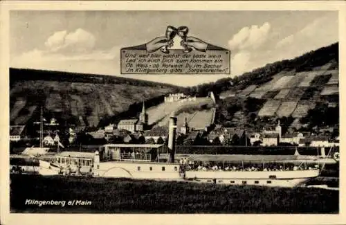 Ak Klingenberg am Main Unterfranken, Gesamtansicht