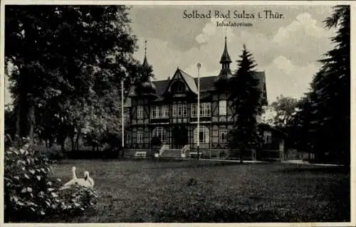 Ak Bad Sulza in Thüringen, Solbad  Inhalatorium, historische Architektur, schöne Parklandschaft