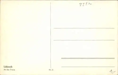 Ak Hansestadt Lübeck, Brücke, St. Marien