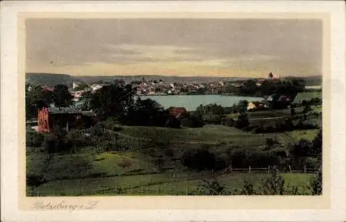 Ak Ratzeburg im Herzogtum Lauenburg, Landschaftsansicht, Ratzeburg mit See und Gebäuden