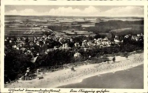 Ak Timmendorfer Strand in Ostholstein, Fliegeraufnahme vom Strand, Ort, Umgebung