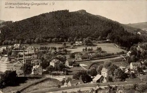Ak Untersachsenberg Sachsenberg Georgenthal Klingenthal im Vogtland, Ort mit Scheibenberg