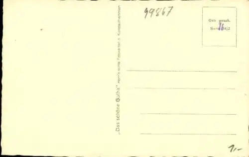 Ak Gotha in Thüringen, Rathaus, Ratskeller, Scheller Brunnen, historische Architektur