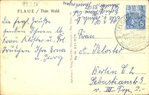 Ak Plaue in Thüringen, Gesamtansicht