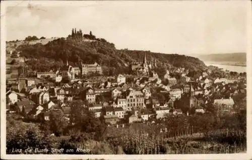 Ak Linz am Rhein, Die Bunte Stadt, malerische Landschaft, historische Architektur, viele Häuser