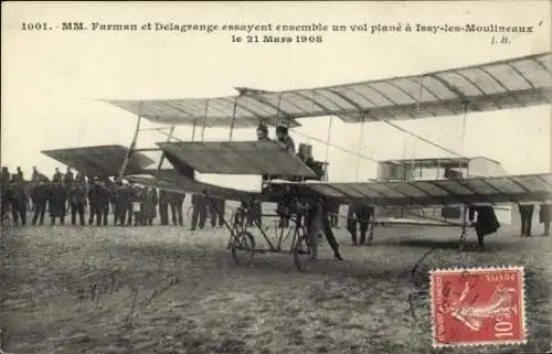CPA Aviation, Farman et Dalegrange essayent ensemble un vol plane