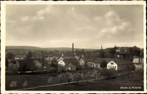 Ak Ohorn in Sachsen, Uhorn b. Pulsnitz, Fabriken, Landschaft, Wolken