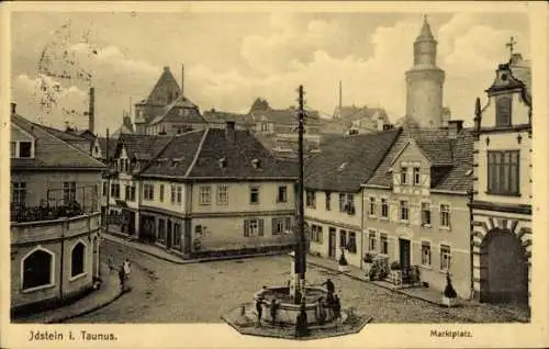 Ak Idstein im Taunus Hessen, Marktplatz