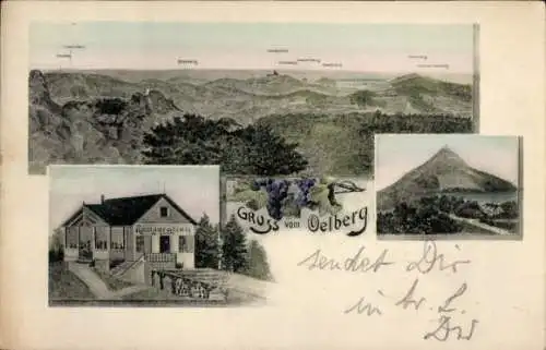 Ak Königswinter am Rhein, Oelberg, Berglandschaft, Restaurant   mit Gruss