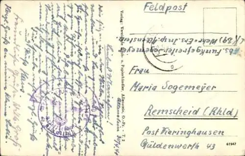 Ak Olsztyn Allenstein Ostpreußen, Landstheater, Der Treudank