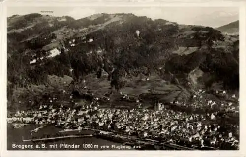 Ak Bregenz am Bodensee Vorarlberg, Fliegeraufnahme