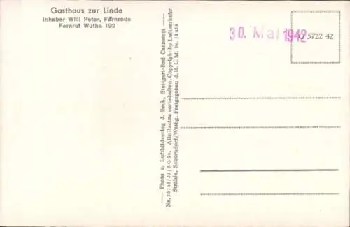 Ak Farnroda in Thüringen, Fliegeraufnahme