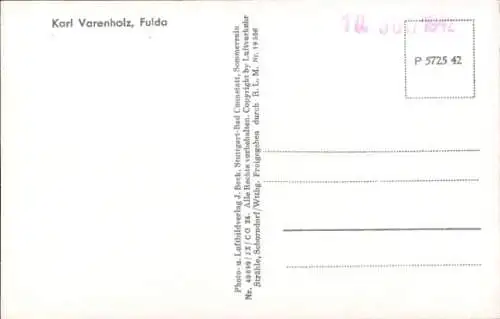 Ak Fulda in Hessen, Fliegeraufnahme